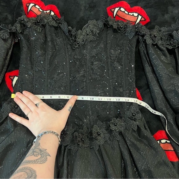 Sugar Thrillz x Dolls Kill SPARKLING ENCHANTMENT MINI DRESS - BLACK - Picture 8 of 9